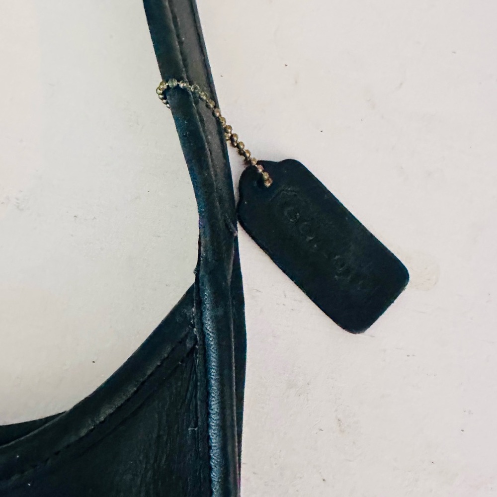 Vintage Coach Ergo Black Leather Shoulder Bag 9020 • 90s Rare- Mini-Made in USA - Picture 6 of 11